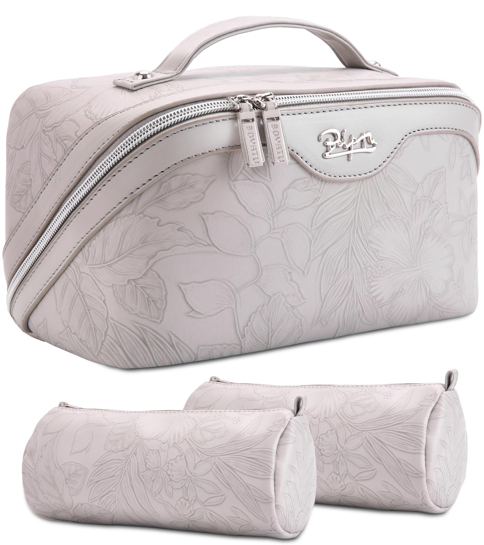 View 1 of ** only comes with the bag **
BOYATU Travel Makeup Bag Set (3-Piece)