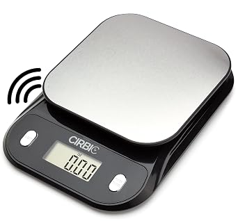 Talking Kitchen Scales - Big Numbers with Clear Loud Voice North American Accent Black