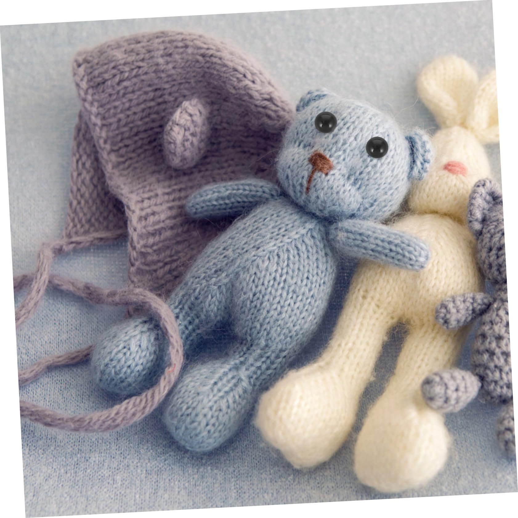 2000 Piezas Ojos de Muñeca Negros de Plástico con Base Plana Ojos de Seguridad para Manualidades DIY para Amigurumis Peluches y Animales de Tela