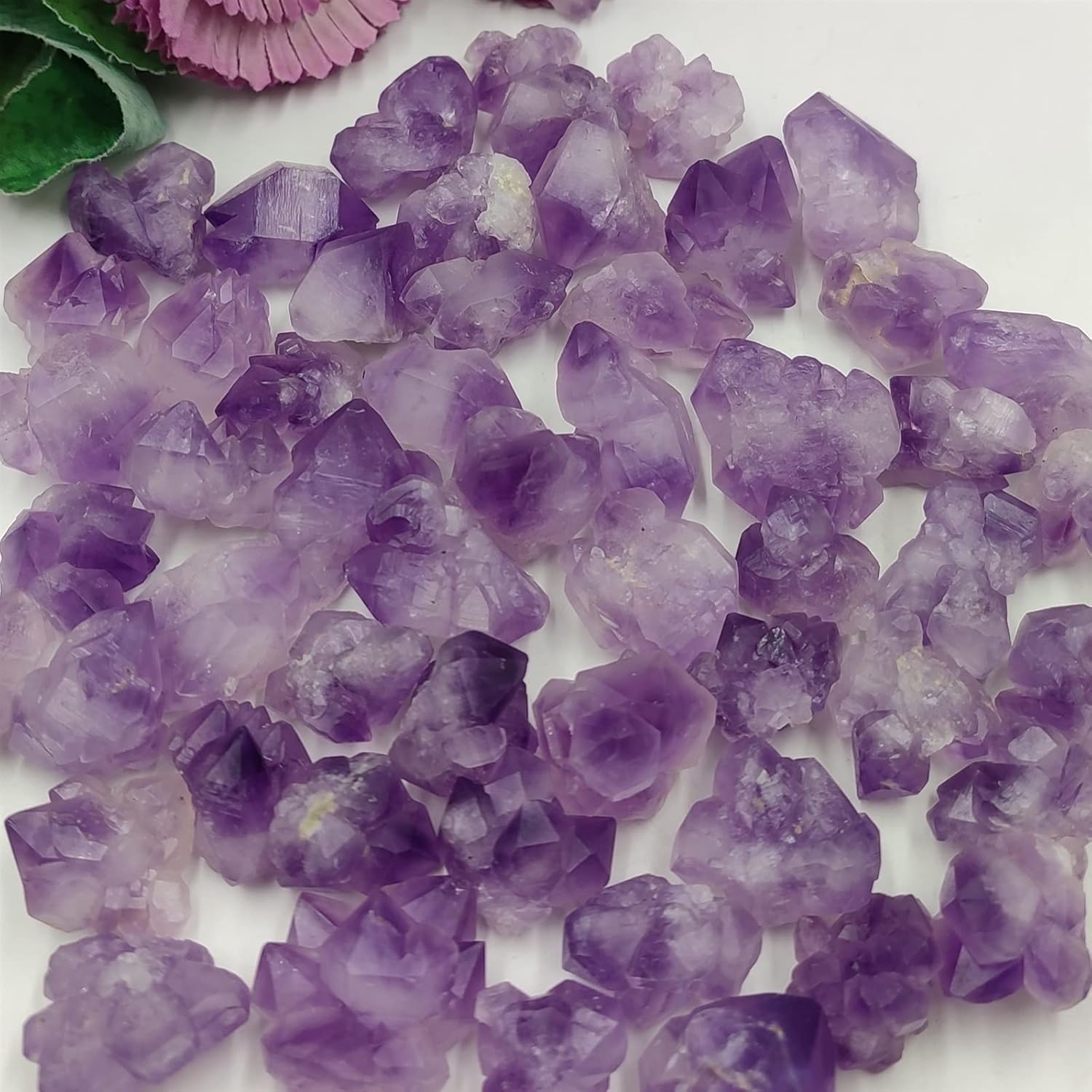 100g Random Natural Skeletal Purple Amethyst Crystal Cluster Display Specimen Aquarium Decor Rock Stone