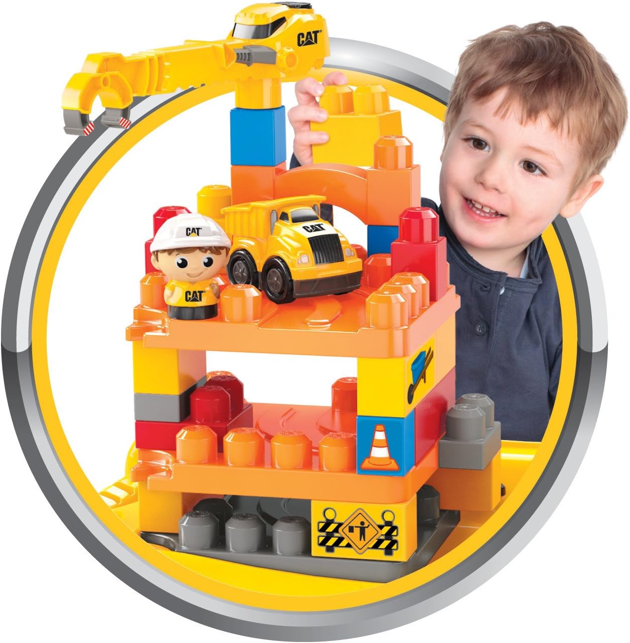 mega bloks caterpillar table construction site