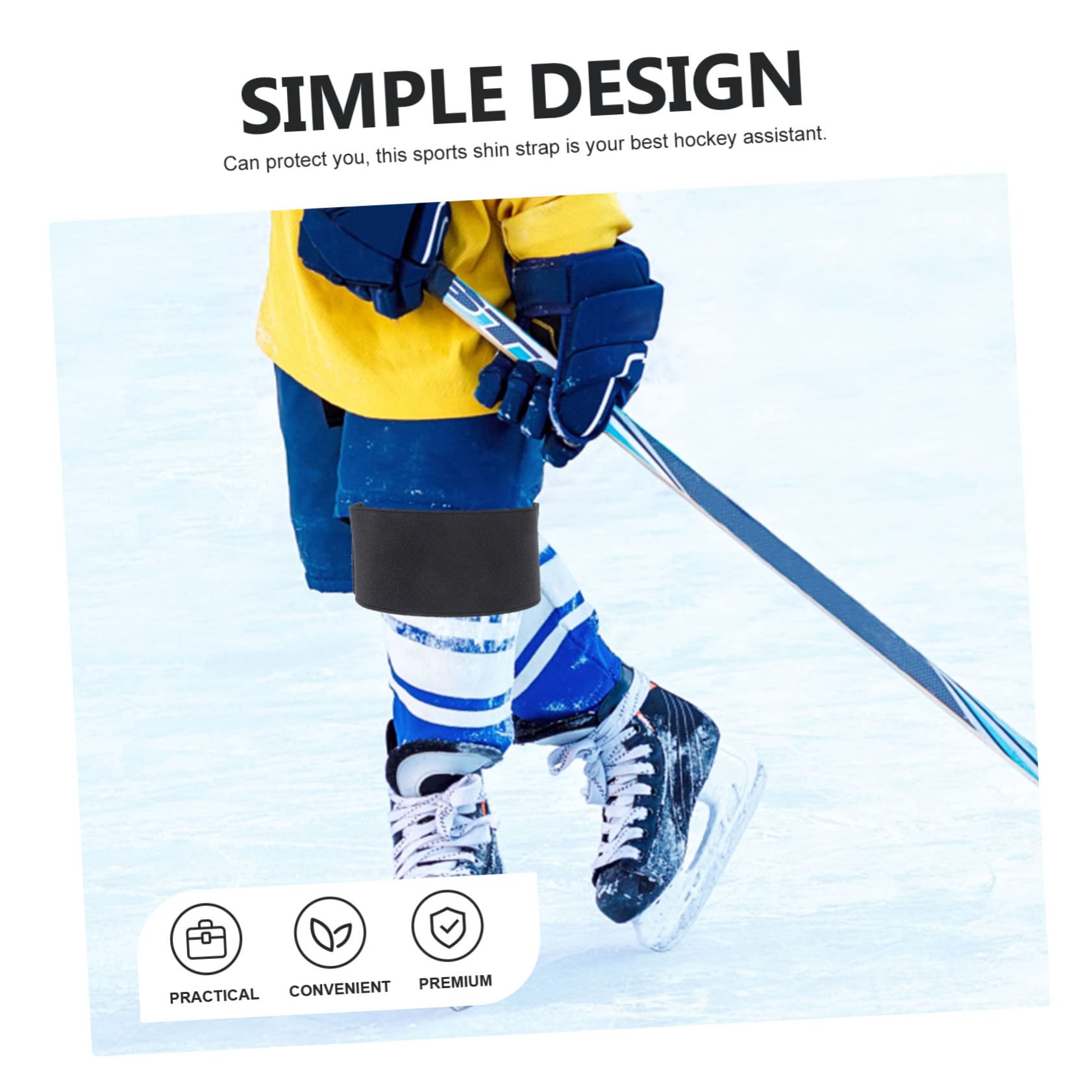 Garneck 5pcs Hockey Gear Shin Guard for Women Men Shin Guard Slip Security Fixed