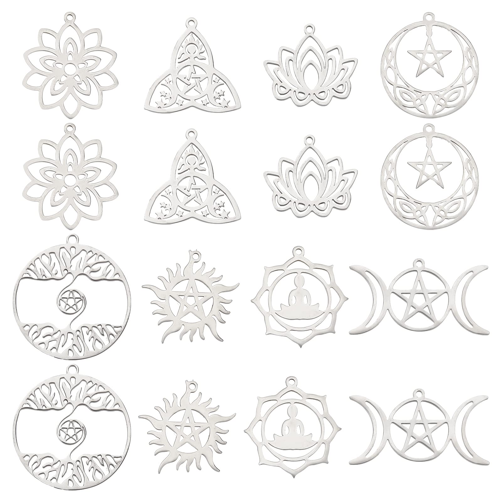 Kit DIY Attrape-soleil Lune Et étoiles - 8 Créations à Suspendre - Perles Verre Et Acrylique, Déco Fenêtre Ou Jardin