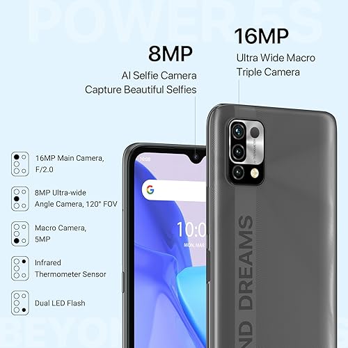 Miniatura 4 de UMIDIGI Teléfono celular desbloqueado, Power 5 Smartphone 3+64GB, Helio G25 Octa-Core 6150mAh, 6.53 teléfonos con pantalla HD con cámara de