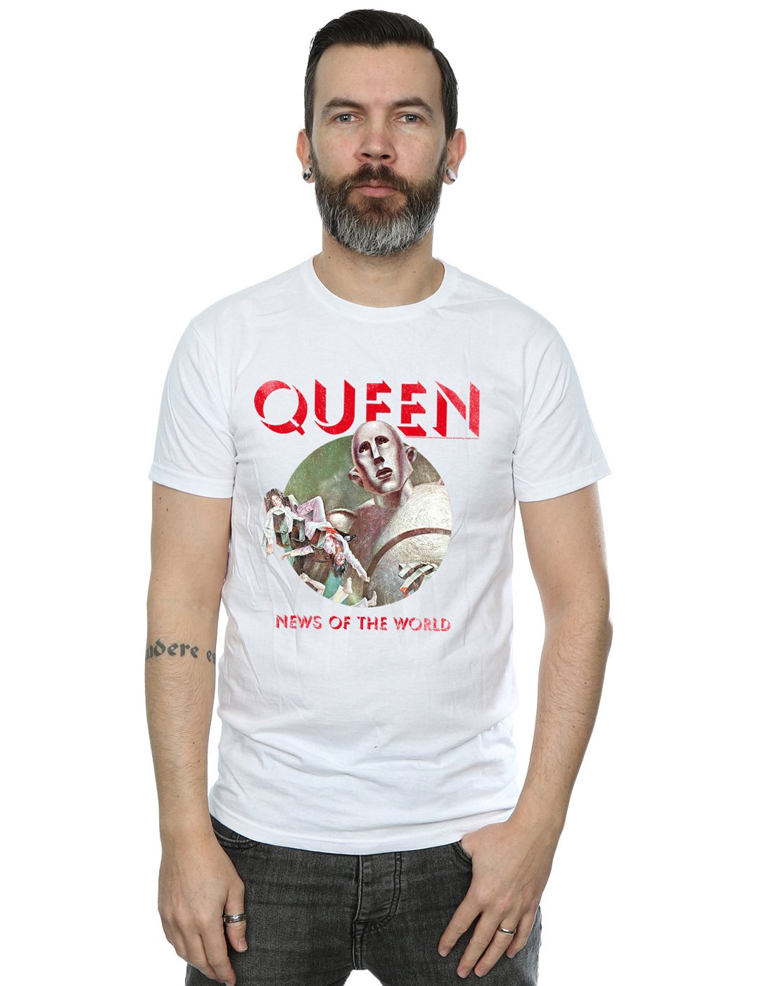 Absolute Cult Queen Men's News of The World T-Shirt White XX-Large