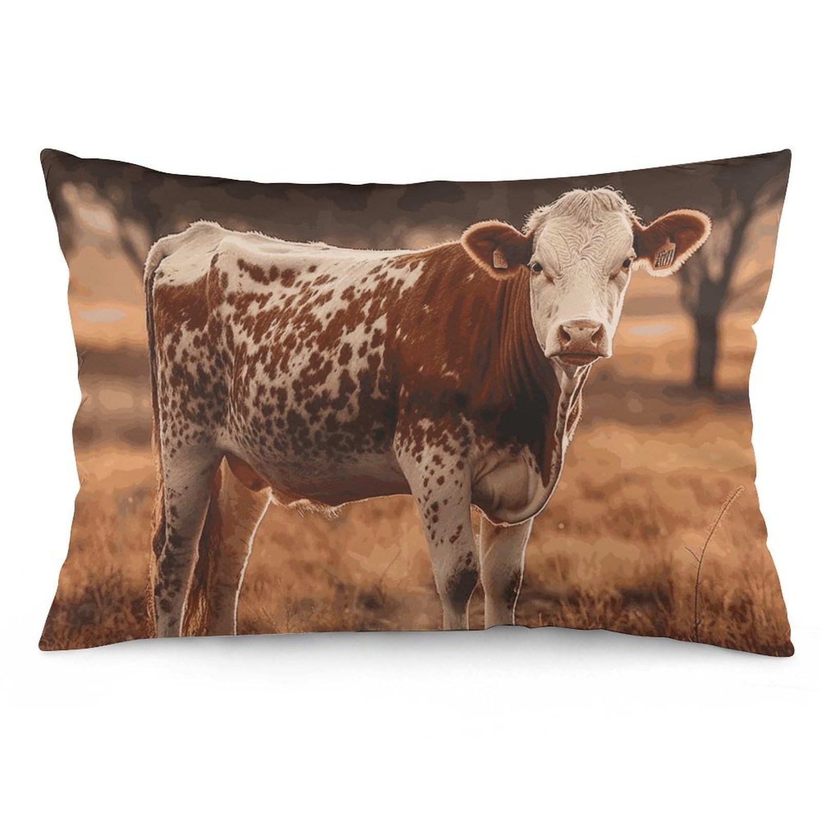 NTVOWPZO 2 Pack Decoration Throw Pillow Covers 20"x30" Pillowcases Covers Cow Standing Pillowcases Modern Farmhouse Home Decor Sofa Cushions Covers for Couch Bed Living Room