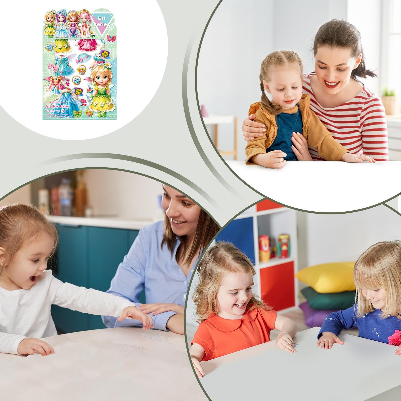 Princesa magnética para Vestir, muñecas de Papel para Vestir - Vestido de Disfraz con Recortes de muñecas de Papel con imán - Rompecabezas de Ropa con imán, muñeca Creativa para Vestir para