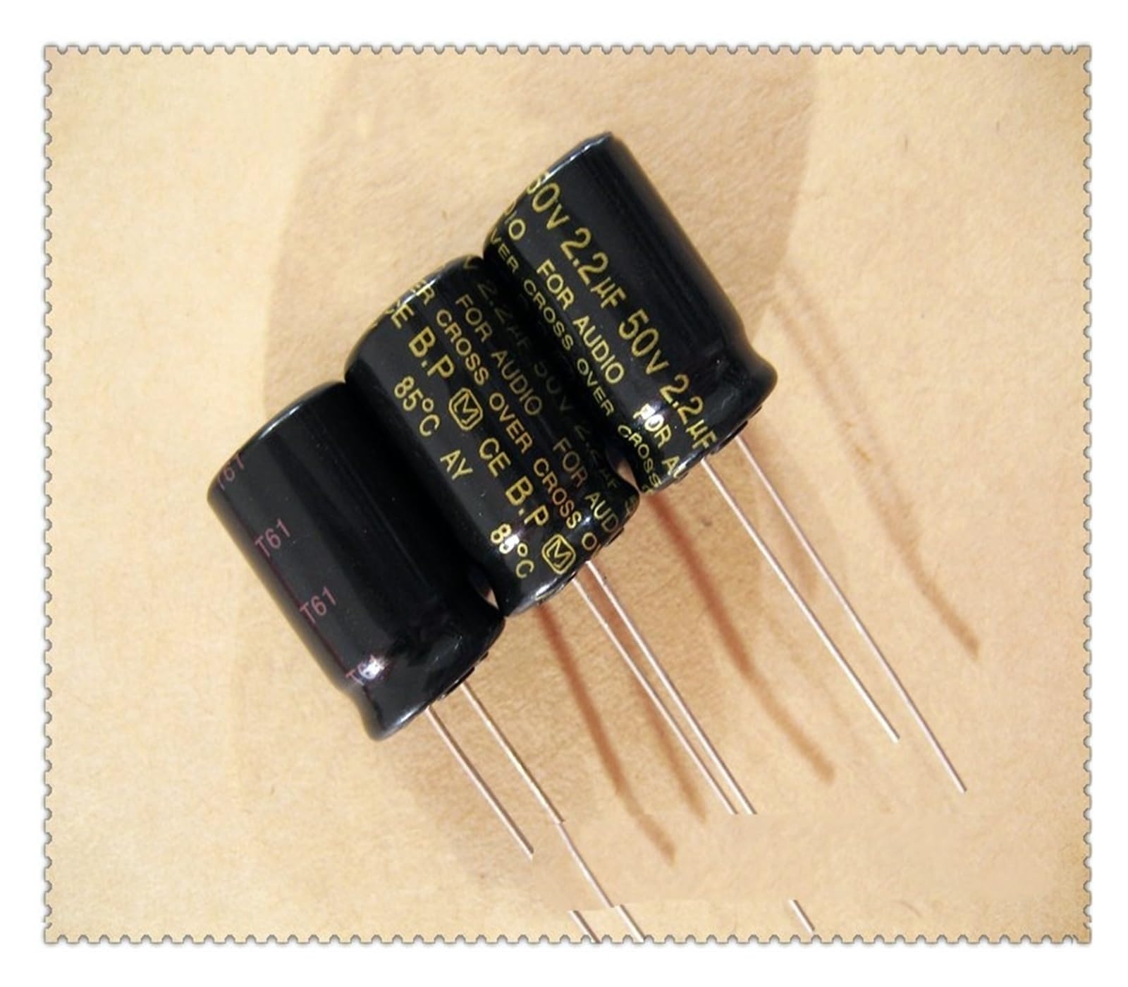 Audio condensateur non polaire 50V 2.2uF pour filtre de haut-parleur hifi x10