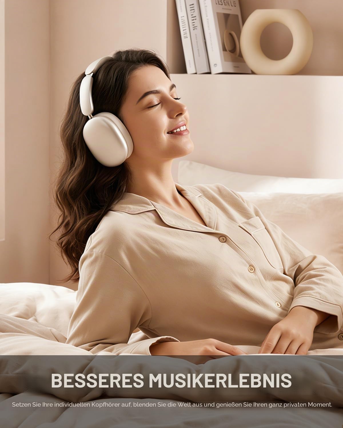Wentronic Y02 Aktive Noise Cancelling Kopfhörer,60 Std.5 EQ-Musikmodi,Hi-Res-Audio,Tiefe Bässe,faltbares kabelloses Over-Ear-Bluetooth 5.4-Headset,atmungsaktive Leder-Ohrpolster (Sternenlicht)