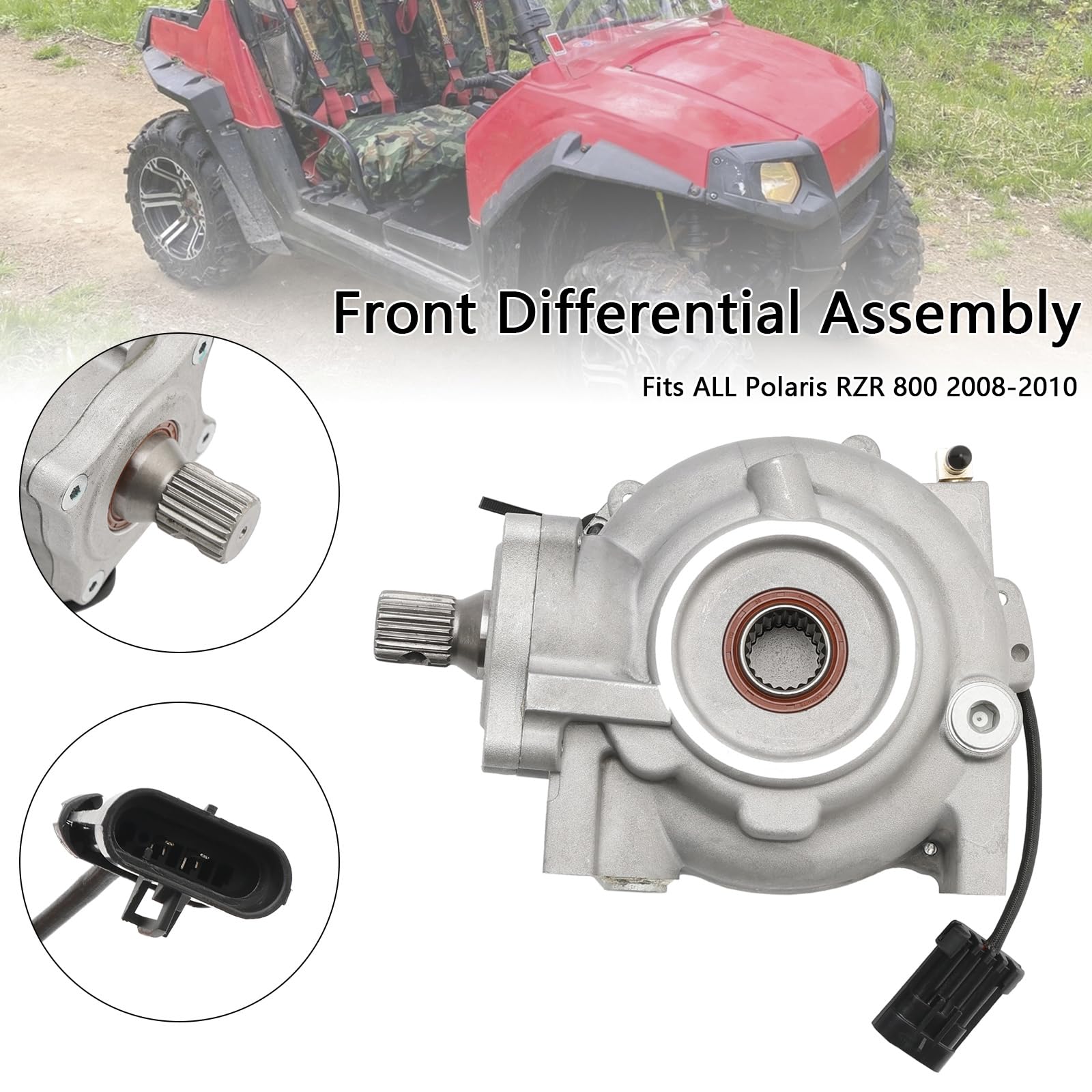 Caltric Front Differential Output Hub Assembly For Polaris RZR 4