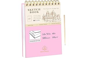 Yoment 5.5" x 8.5" Aesthetic Sketchbook for Drawing