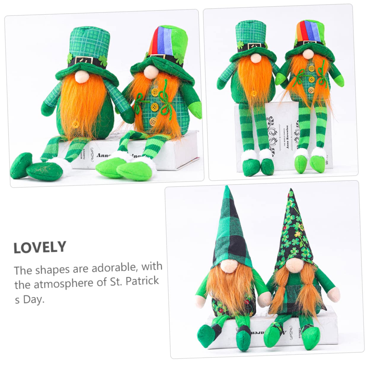 Abaodam 8pièces Décorations De Pâques Figurines De Nain De Saint-Patrick Jouets Et Ornements Festifs pour Photographie