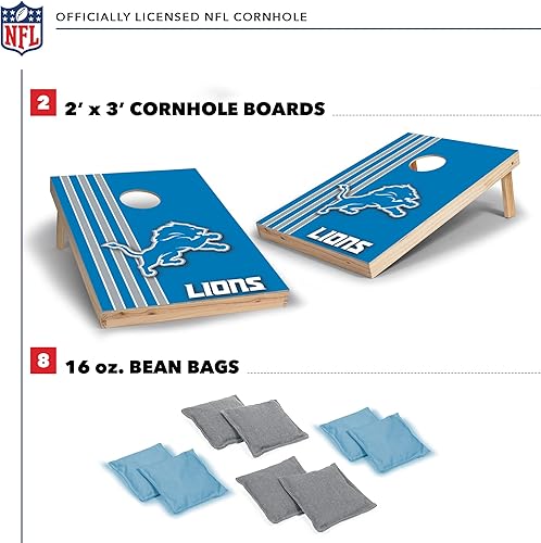 Miniatura 2 de Wild Sports NFL Juego de cornhole de madera maciza de 2 x 3 pies con impresión directa HD del equipo, gran regalo para cualquier fanático del