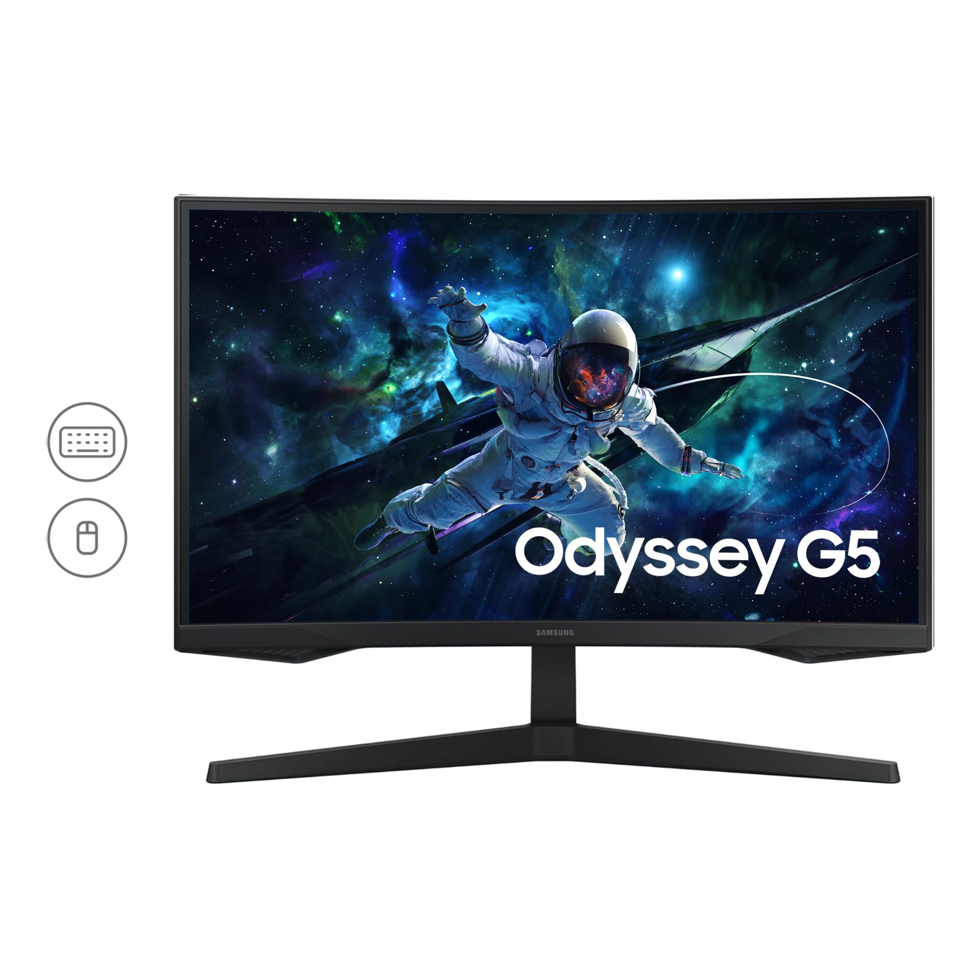 Samsung Ecran PC Odyssey G55C 27’’, 165Hz , 1ms, Dalle VA Incurvée 1000R, QHD : 2560x1440, 2500:1,HDR10, AMD FreeSync, Auto Source Switch +, Pied Ajustable, DisplayPort, HDMI