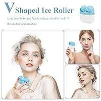 Vista 3 de Rodillo de hielo para cara, rodillo de hielo para el cuidado de la piel, rodillo de ojos 2 en 1 masajeador facial para ojos hinchados, alivio