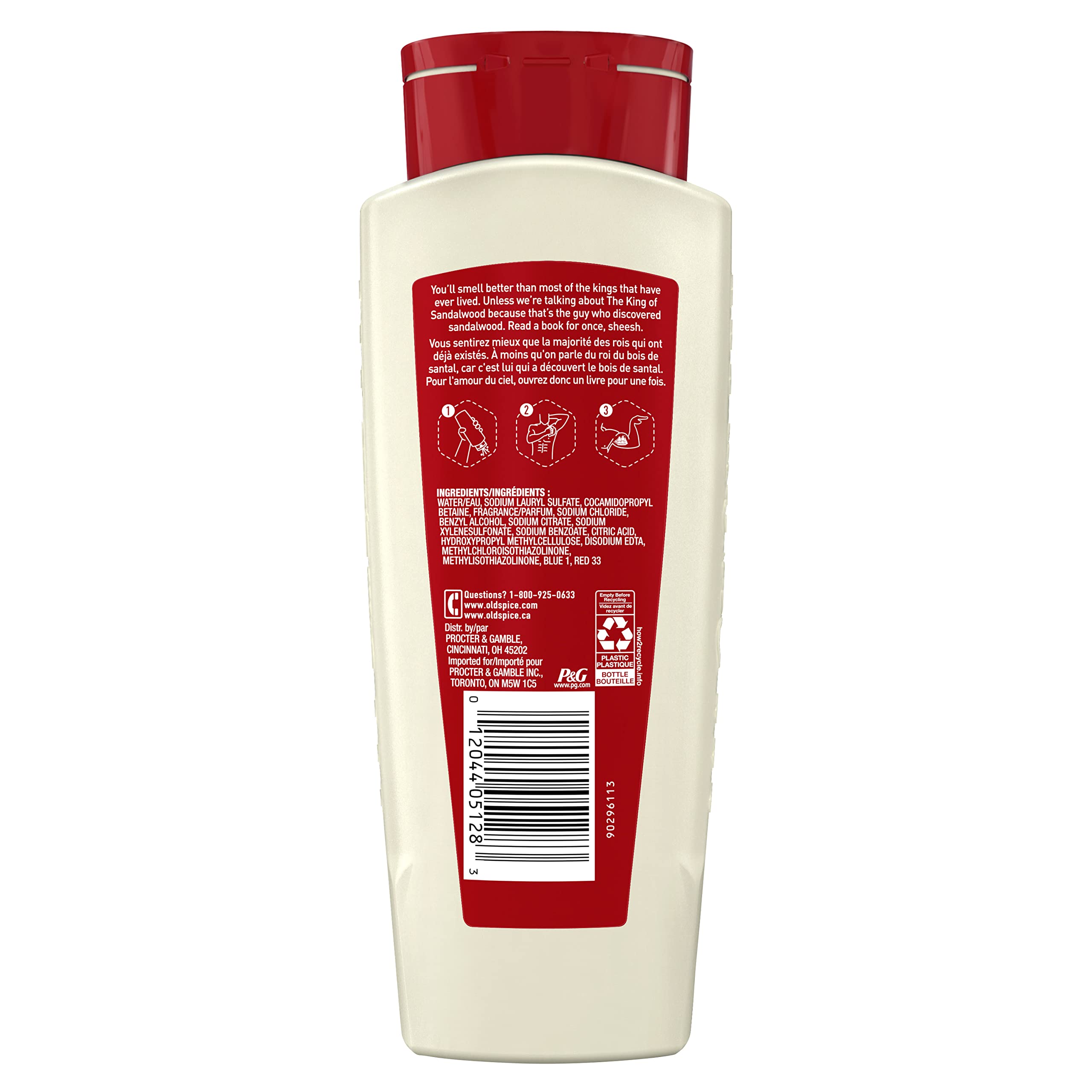 Old Spice Men's Timber Body Wash, 18 oz