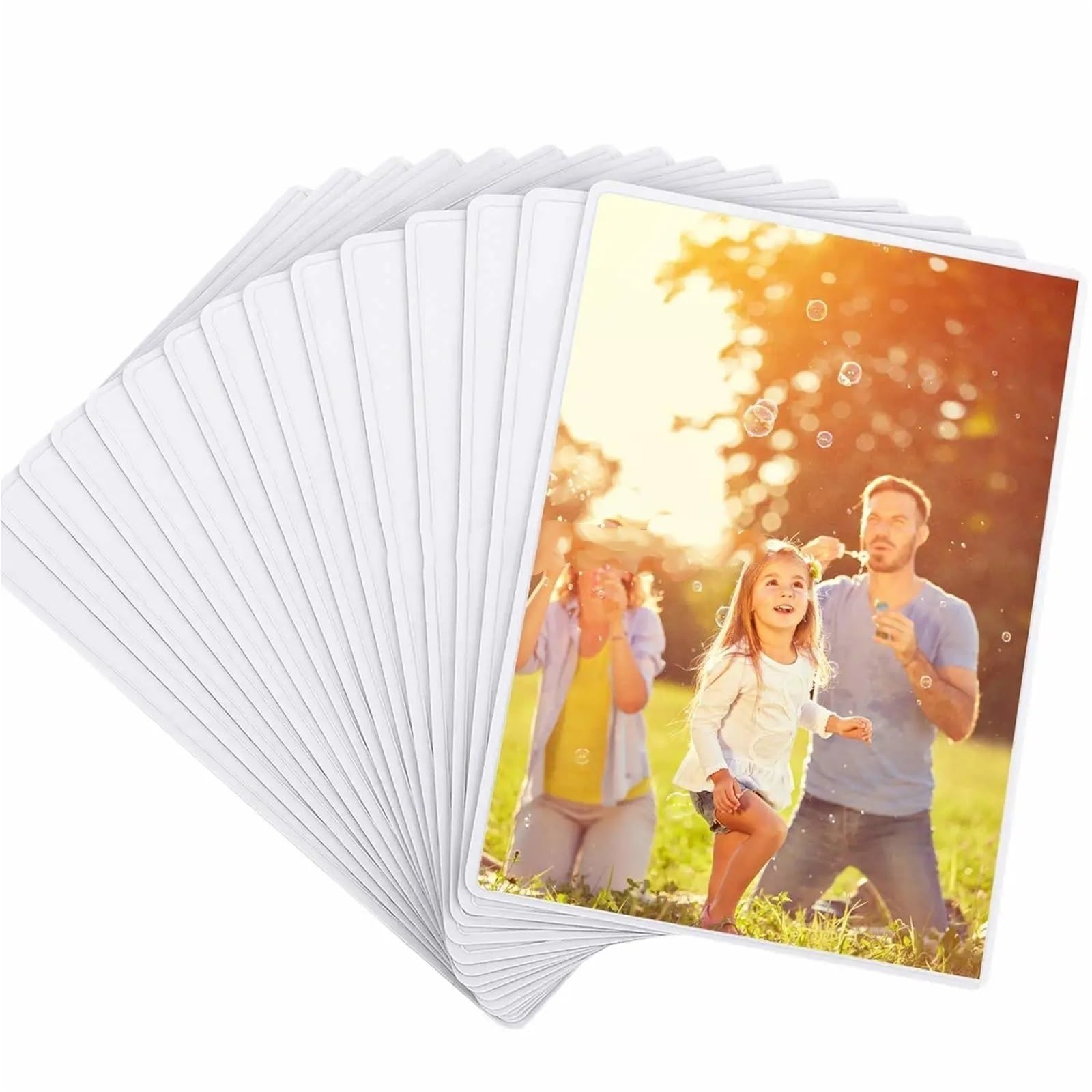 Ramki magnetyczne, 15 szt. z kieszeniami PVC do lodówki 100x150 mm eksponowania(WHITE 15pcs)