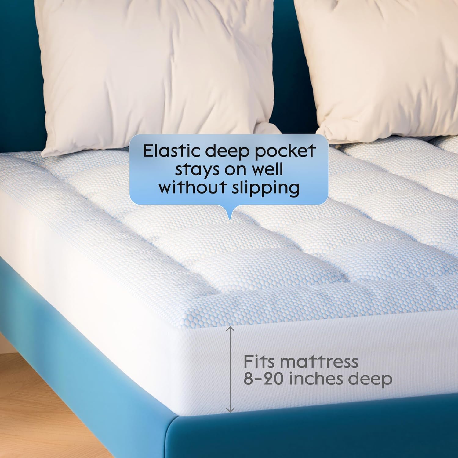 Cooling Mattress Topper 160x190 cm