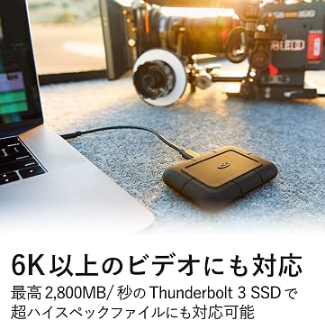 LaCie Portable SSD 2TB Rugged SSD Pro Thunderbolt 3 USB Type C STHZ2000800