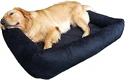 Cama Para Cachorro Grande 100x87 Cm - ESCOLHA A COR - 100% Lavável e Resistente - Pet Querido (PRETO)