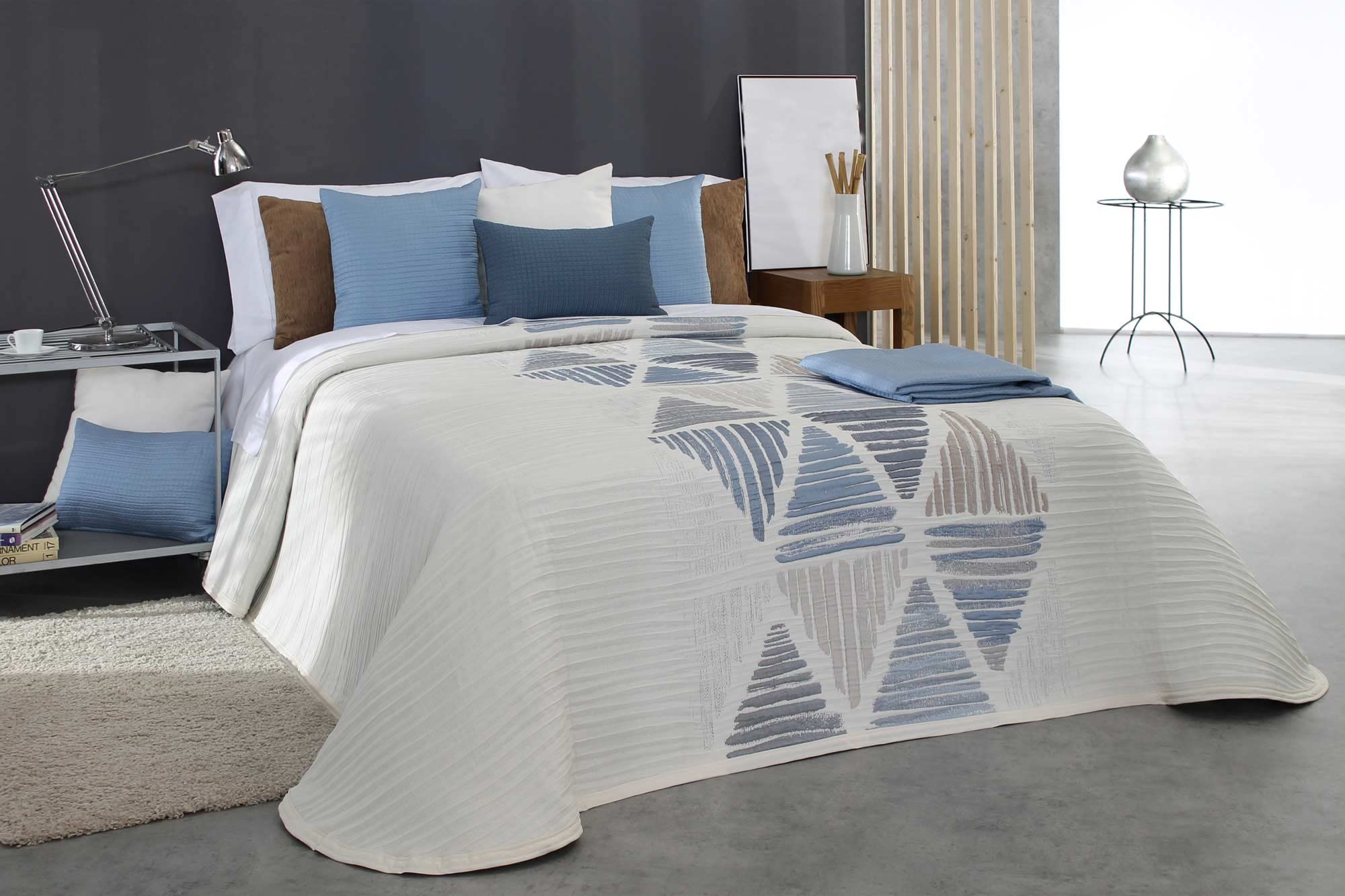 Reig Martí Colcha Reversible Azul Cama 180 cm Lynch