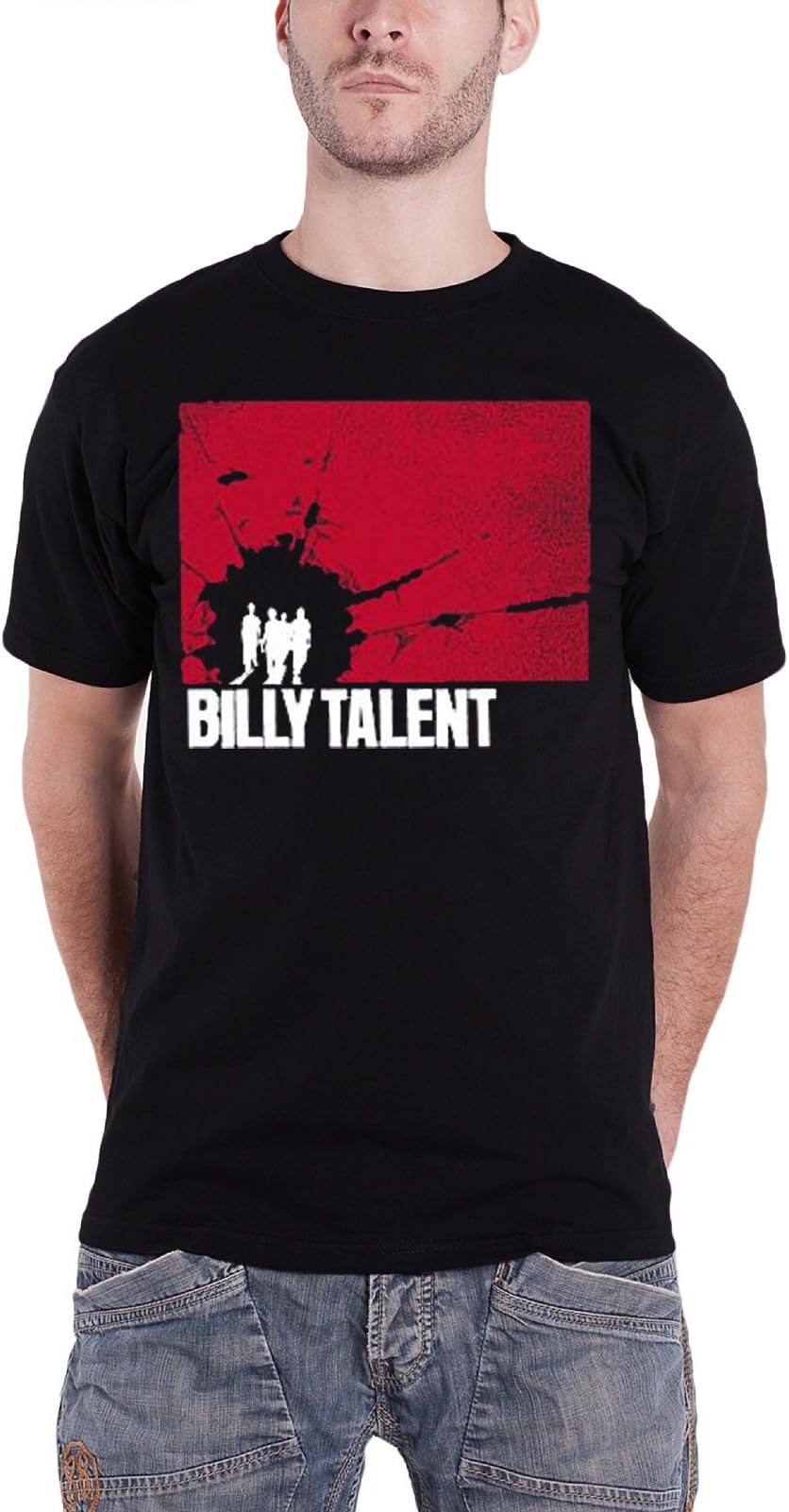 Billy Talent Shatter Logo Band Silhouette Official Mens Black T Shirt