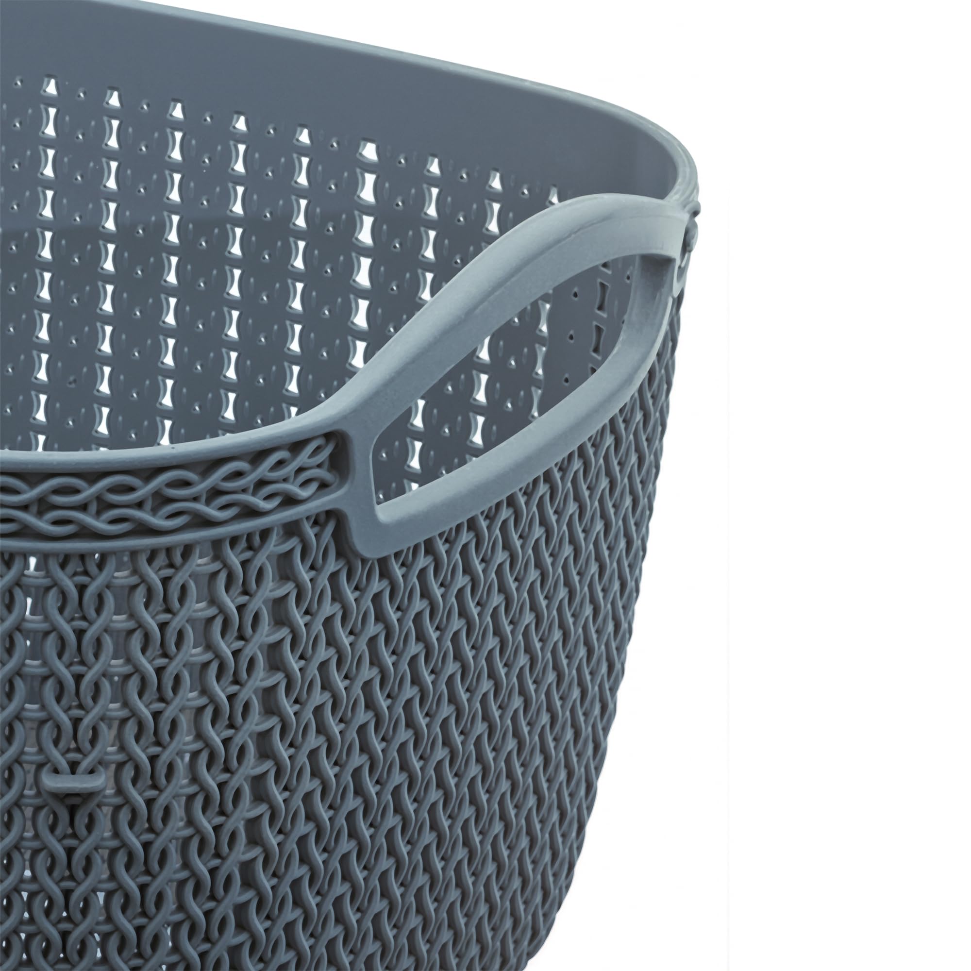 Kuber Industries Unbreakable Multipurpose Storage Basket With Handles|Medium Size & Flexible Plastic |Fruit/Vegetable/Bathroom/Home Basket, Pack of 2(Brown & Cream) -CTKTC39079,Rectangular 2
