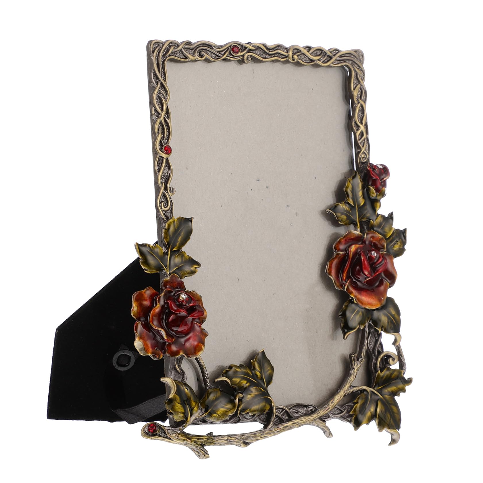 Cadre photo de salon au motif floral rétro en métal stable pour décorer votre intérieur