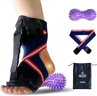 WILD+ Plantar Fasciitis Night Splint, Ankle Brace for Achilles Tendonitis Support, Plantar Fasciitis Pain Relief, Plantar Fasciitis Brace for Arch Support, Foot Brace Splint, Heel Pad