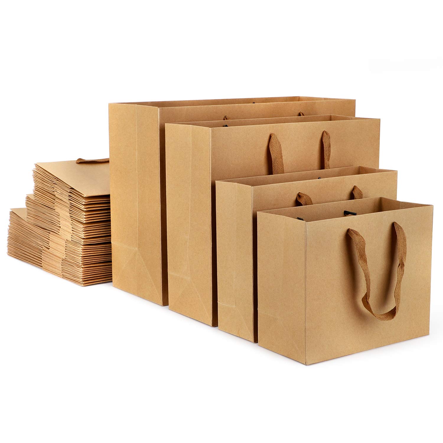 Buy EUSOAR Kraft Handled Paper Bags, Kraft Paper Bags with Handles 4