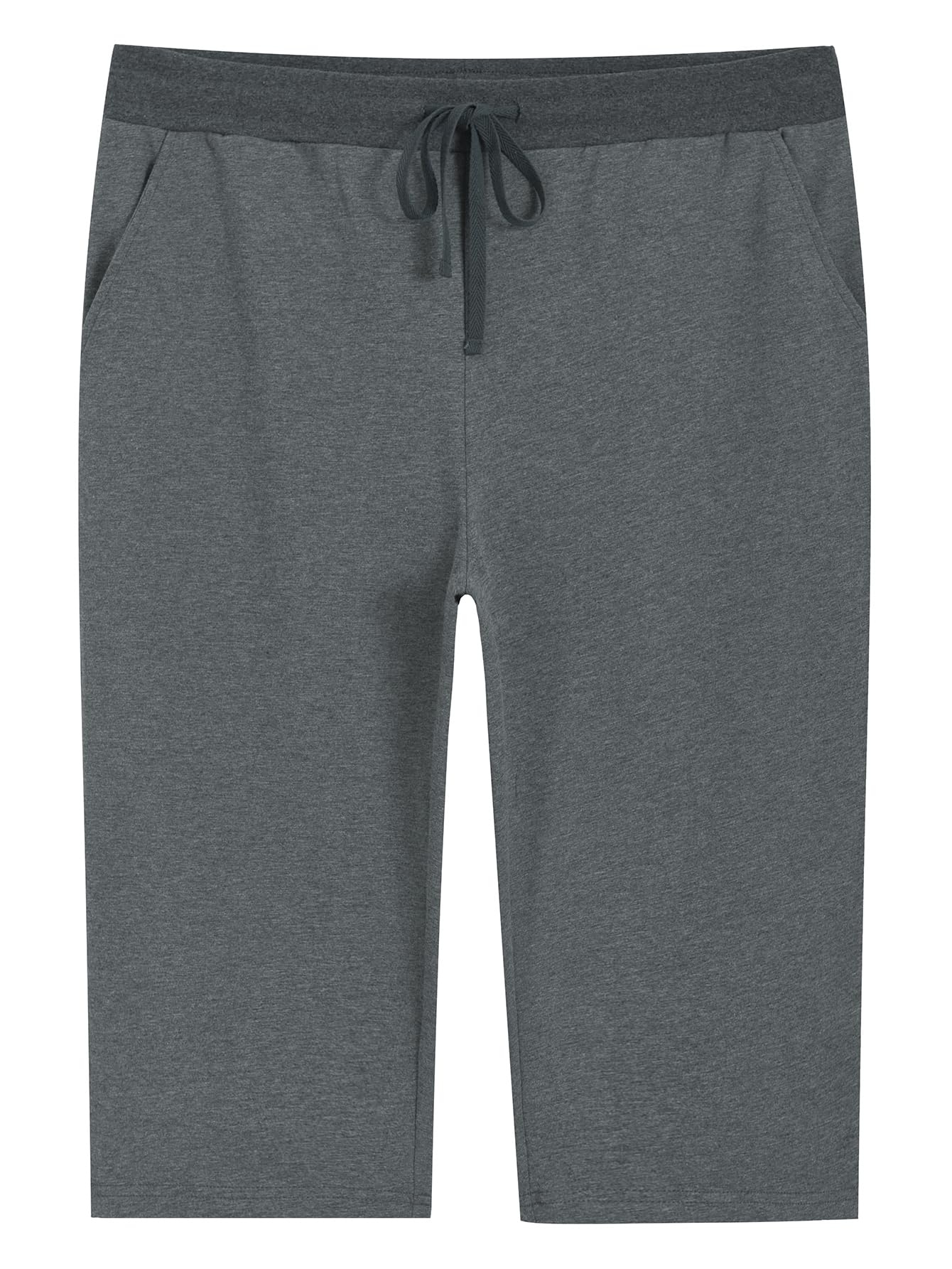 Weintee Womens Plus Size Petite Cotton Capri Pants with 3 Pockets