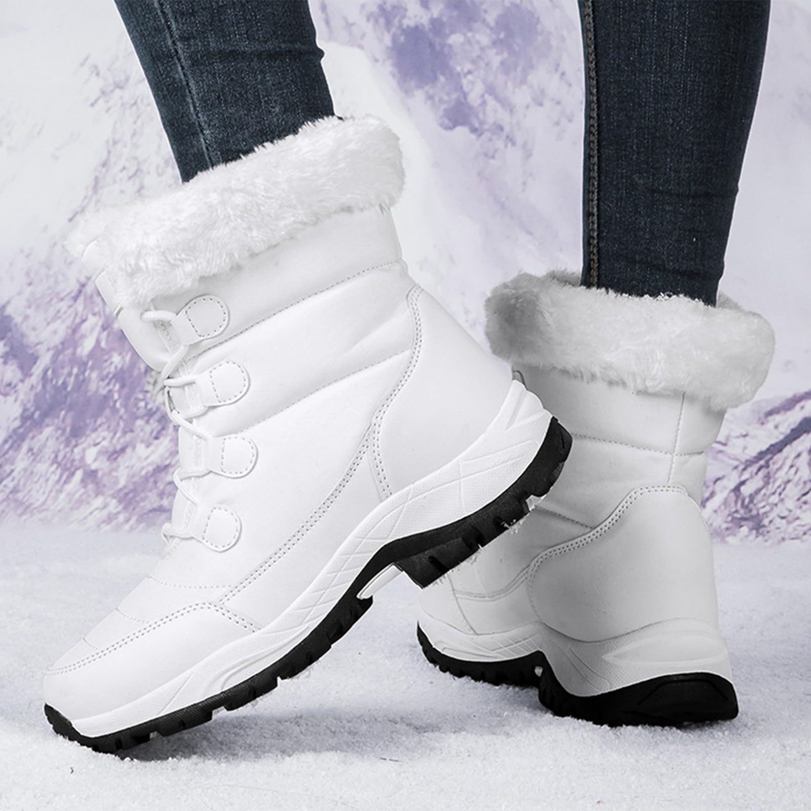 Botas Invierno Mujer Forradas con Pelo Botas Nieve Mujer Invierno Botines