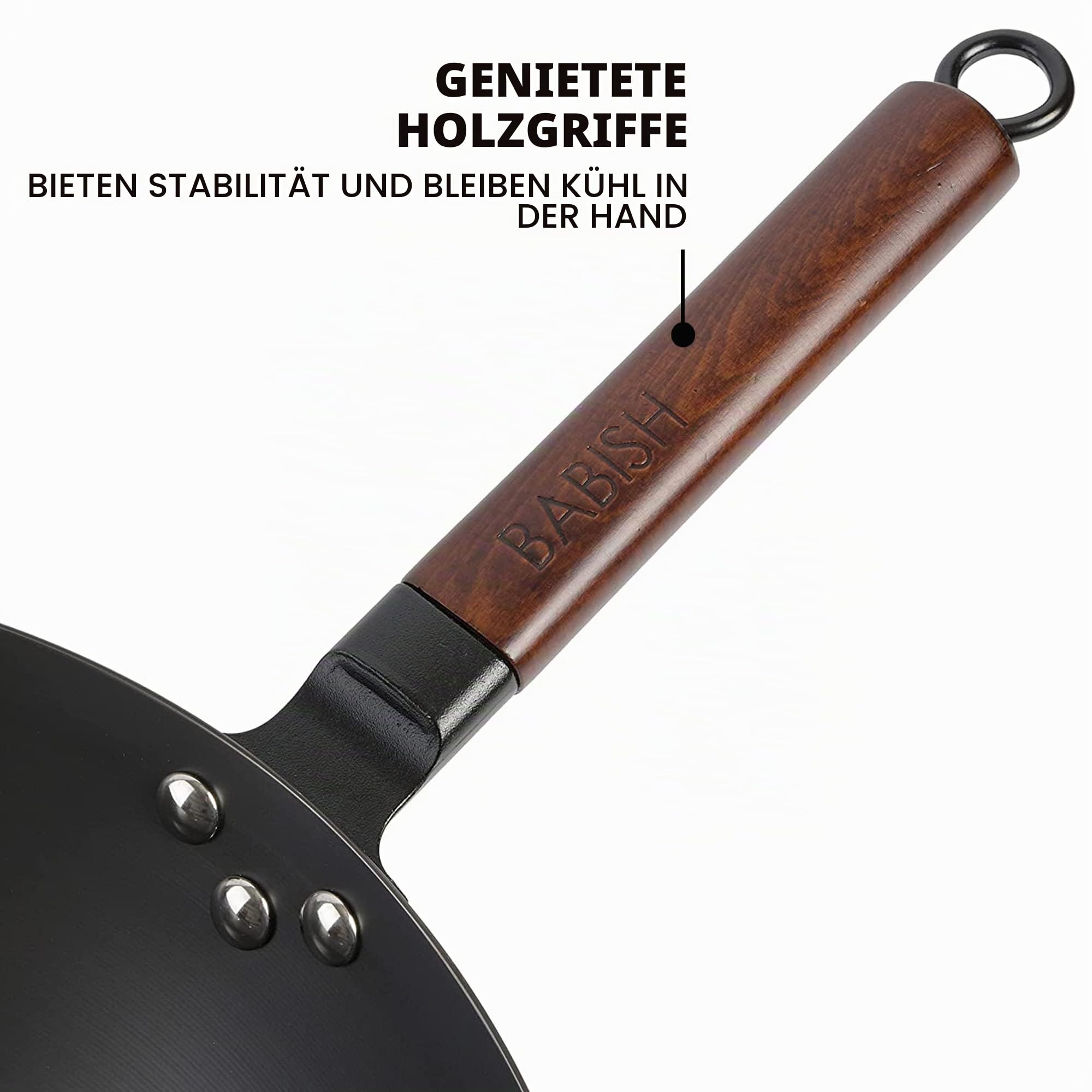 Babish Wok aus Karbonstahl, 35,6 cm