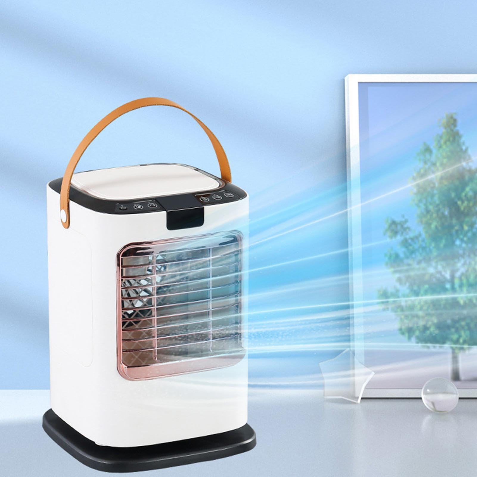 Ventilatore Raffrescante da Scrivania Serbatoio Acqua 1300ml 6 Velocità