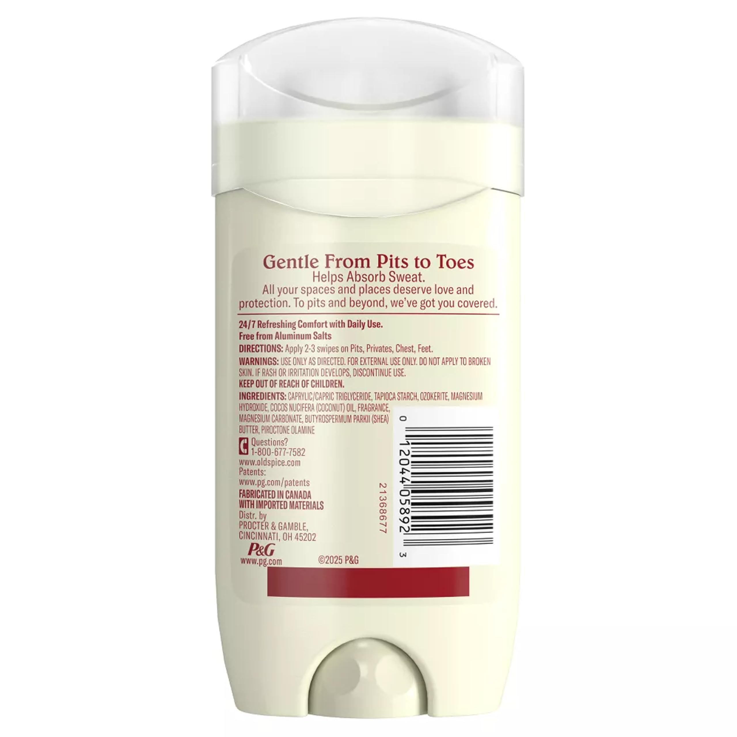 Desodorante Total Body para hombre, vainilla + karité, desodorante en barra sin aluminio para frescura 24/7, desodorante para todo el cuerpo probado por dermatólogos, 3 onzas