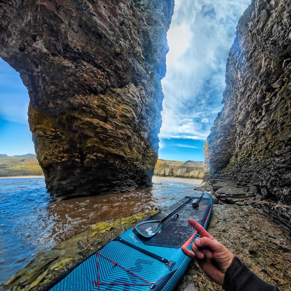 WAVE Pinna da corsa a sgancio rapido, pinna idrodinamica per velocità e tracciamento, adatta a paddle board WAVE Pro 2.0, leggero aggiornamento delle prestazioni