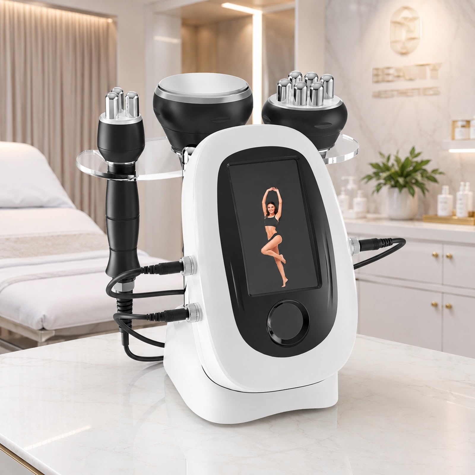 Macchina A Cavitazione 40K Per Il Rimodellamento Del Corpo – Dispositivo Professionale 3-in-1 Per Home Spa – Massaggiatore Multifunzionale Per La Cura Del Viso E Attrezzatura Estetica