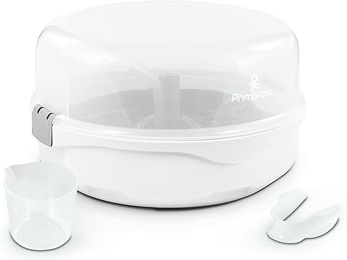 Primo Passi - Esterilizador de biberones Esterilizador de vapor para microondas para biberones, chupetes, tazas, pezones, mordedores