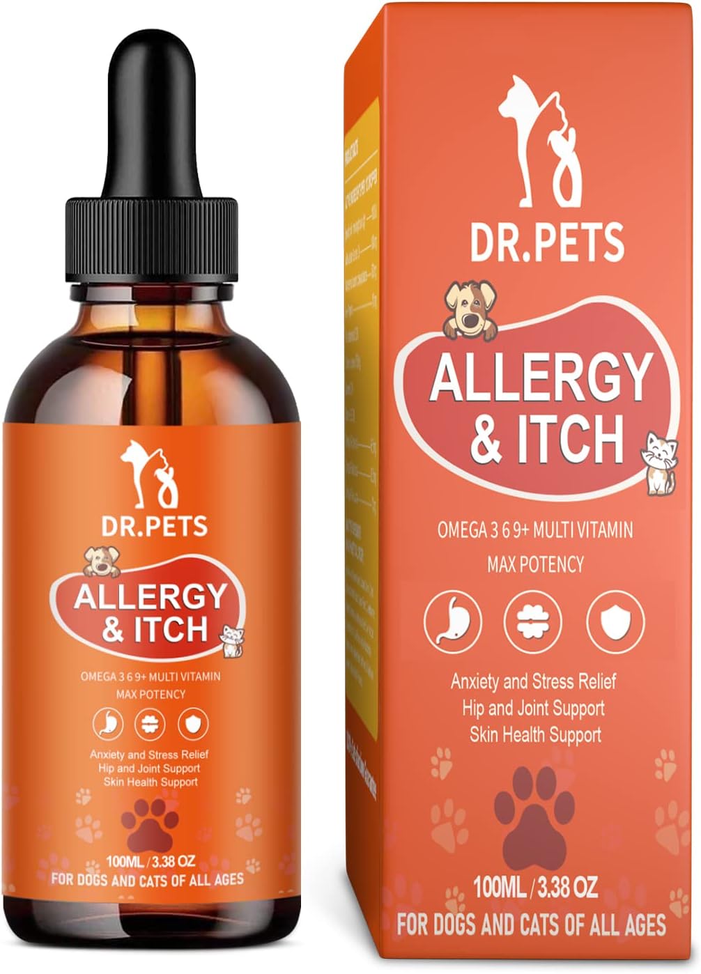 Suplemento de alergia y picazón para perros  Alivio de la picazón del perro  Suplemento natural para la alergia a los gatos y el alivio de la alergia del perro  Soporte natural calmante para perros y gatos (3.38 onzas) Colombia