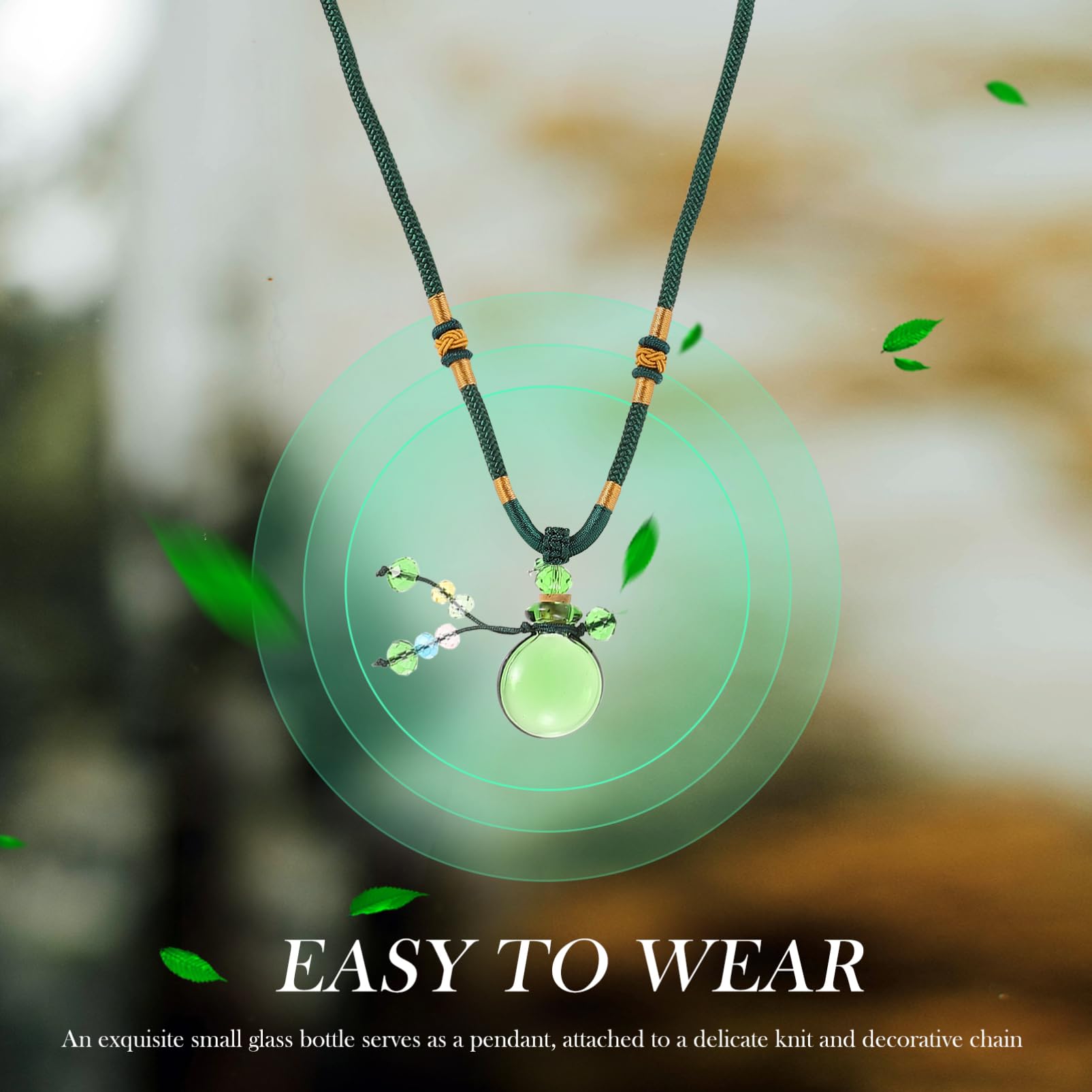 GALPADA 4pezzi Collana Con Ciondolo Per Oli Essenziali Elegante Pendant Per Accessorio Chic e Delicato Per Ogni Occasione
