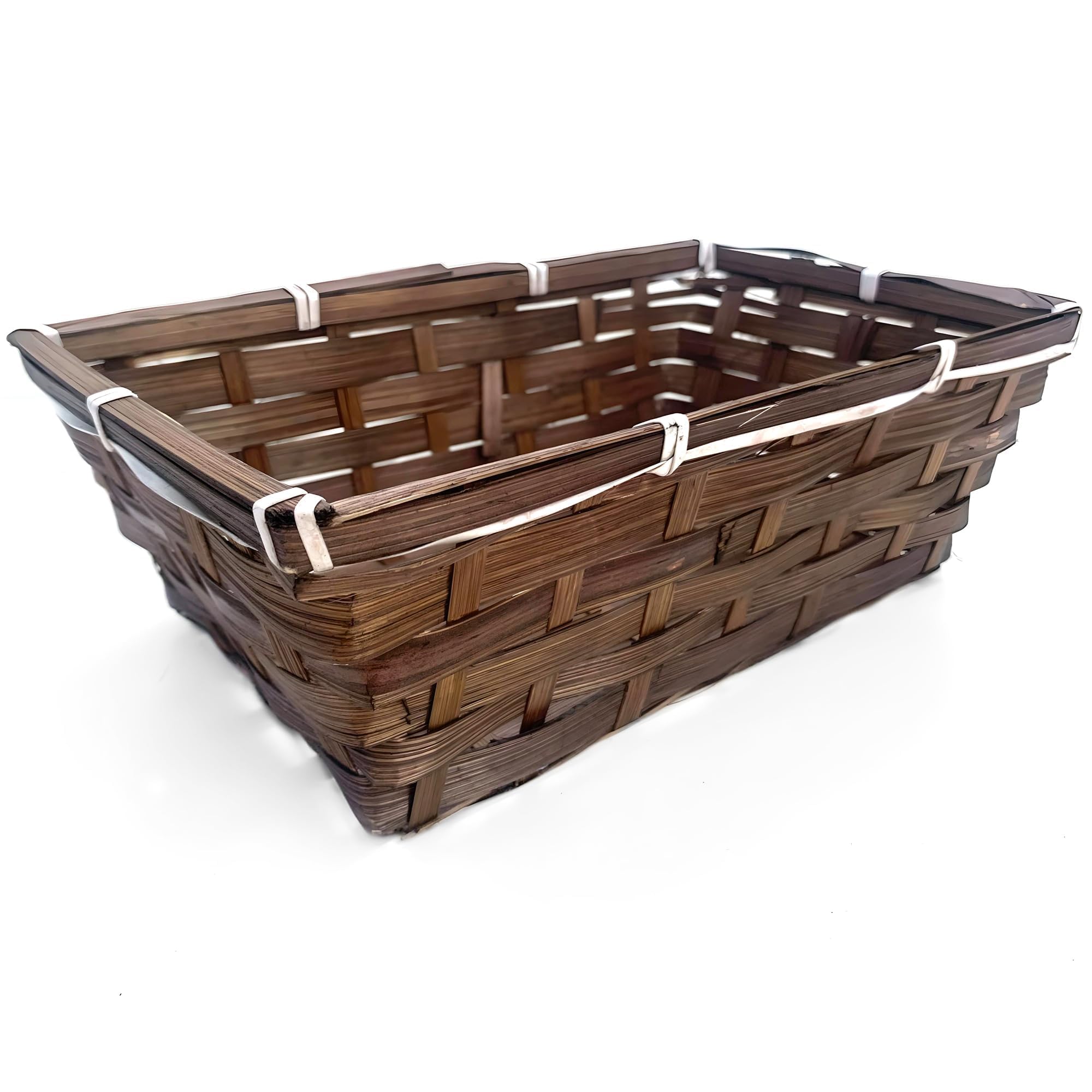 Bamboo Basket XL x 1 | Natural Eco-Friendly Biodegradable Storage Tray for Gift Hampers, Christmas, Birthdays & Baby Showers