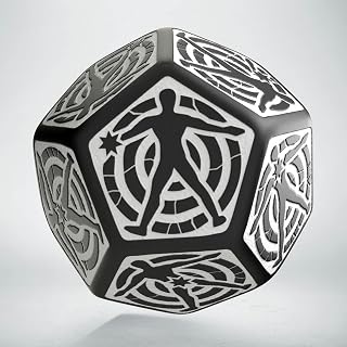 Q-Workshop D12 Hit Location Black & White Die, Extra Large (26mm - 35mm)
