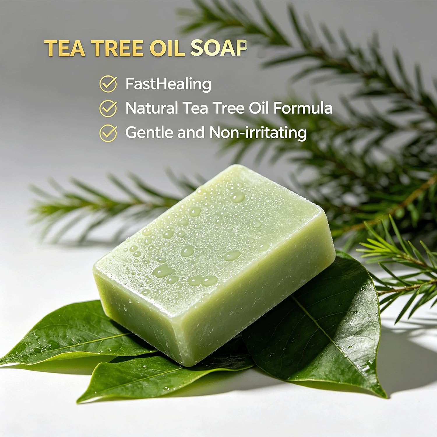 Ironbark Antifungal Soap Bar, with Tea Tree Oil Natural Soaps, Deep Cleansing & Gentle Care for Face & Body (1PCS) image 2