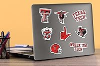 Vista 4 de Texas TECH University - Paquete variado de 50 calcomanías de vinilo grandes de lujo para laptop, botella de agua, álbumes de recortes, tableta