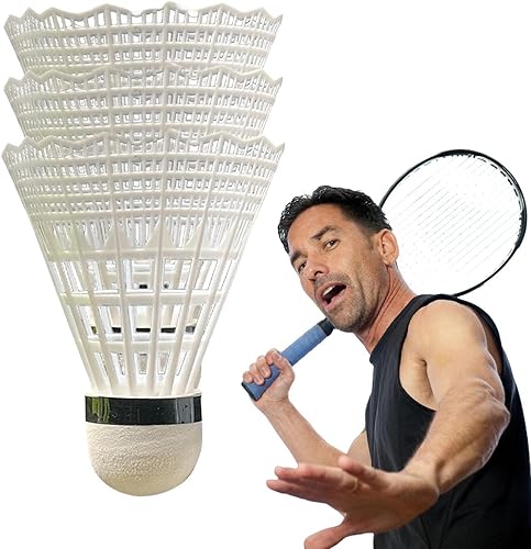 Miniatura 6 de Bádminton Berdies, Nylon Bádminton Volantes Birdeis, Anti-golpe Práctica Suave Elástico Resistente Nylon Pluma Volantes Para Bádminton Con Estable Y