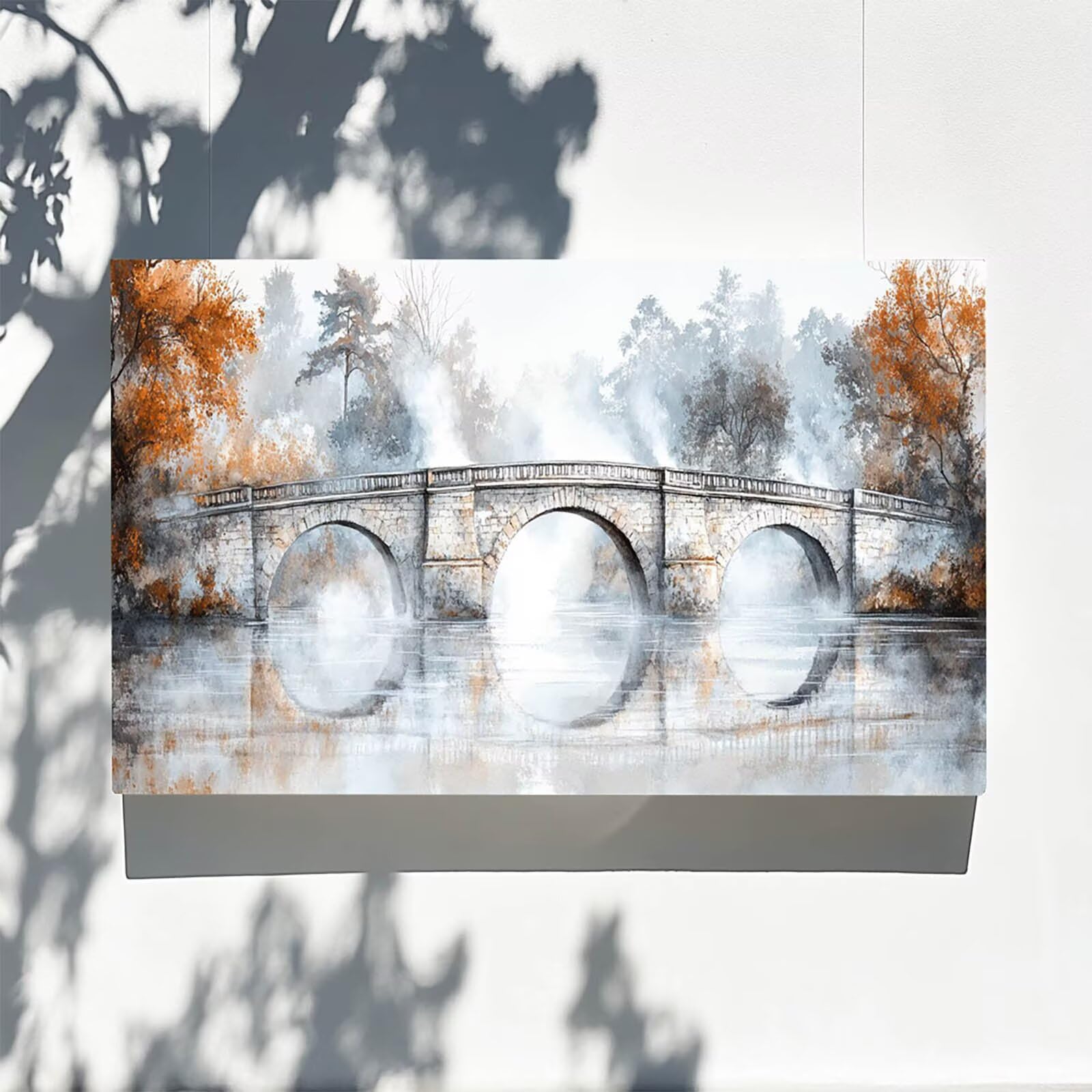 Pintar por Numeros Adultos Árbol, Pintar por Numeros Niños Kit Manualidades Adultos Puente Cuadros para Pintar por Numeros Pintura Acrílico, Cuadros Decorativos Regalos Para Mujer 80X160cm 7w-6-5