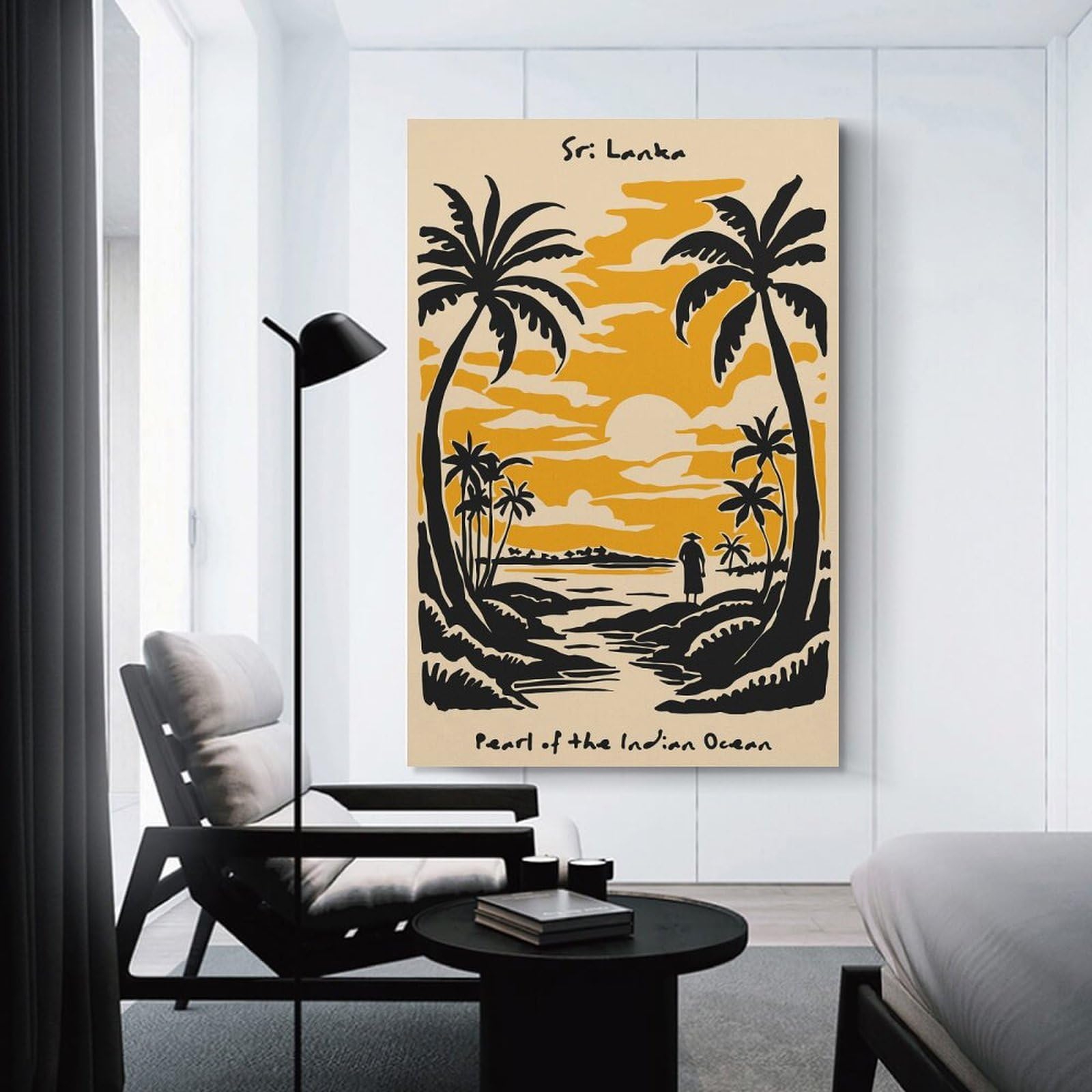 Junmoney Sri Lanka Pearl of The Indian Ocean Canvas Wall Picture, 20x30inch(50x75cm), for Sofa Walls, Lounge Or Home Corners, Modern Wall Decor for Cosy Interiors