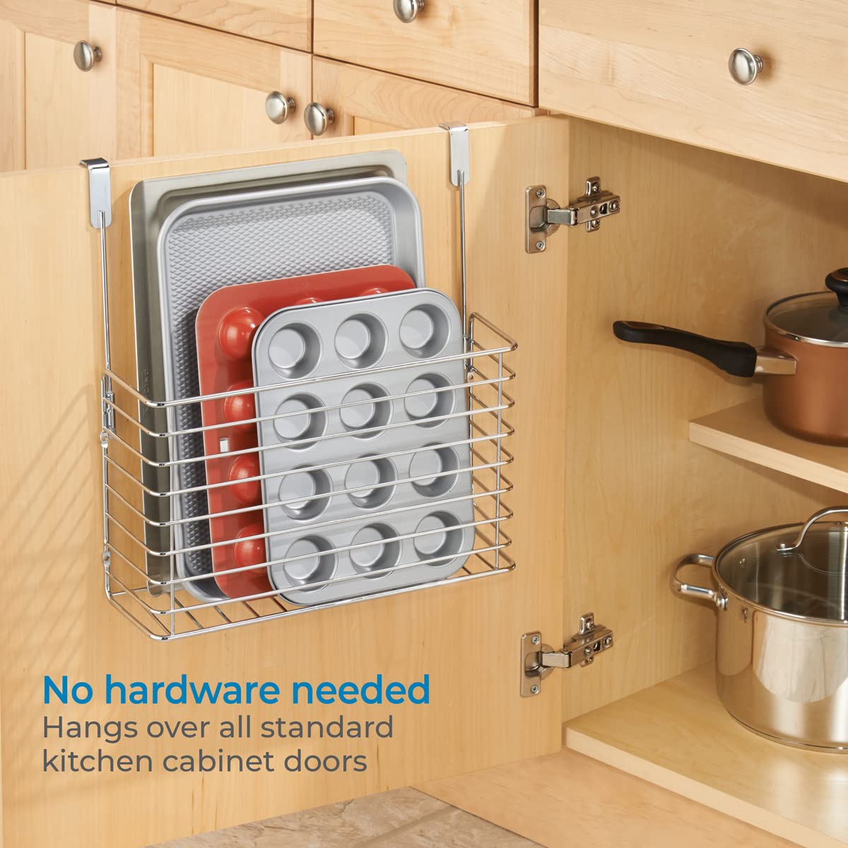 iDesign Classico Organizzatore Mobile Cucina, Metallo, Argento, 34.9x13.2x36.1 cm