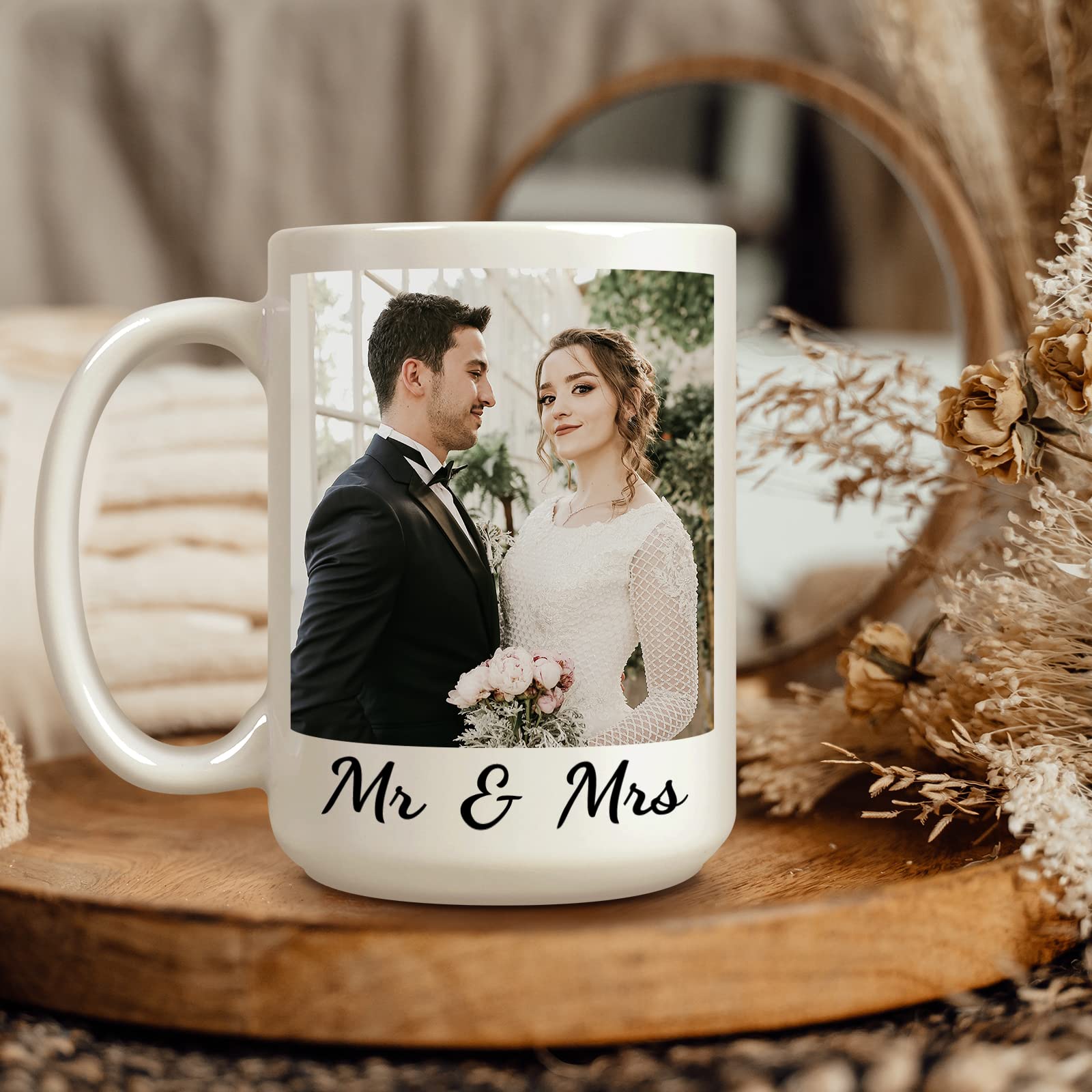 Tasse à Café Personnalisée | Tasse Personnalisée Avec Nom Et Logo Texte Photo, Tasse Personnalisée De 325 Ml Des Deux Côtés, Cadeau Personnalisé Pour Maman, Papa, Petit Ami, Petite Amie, Famille