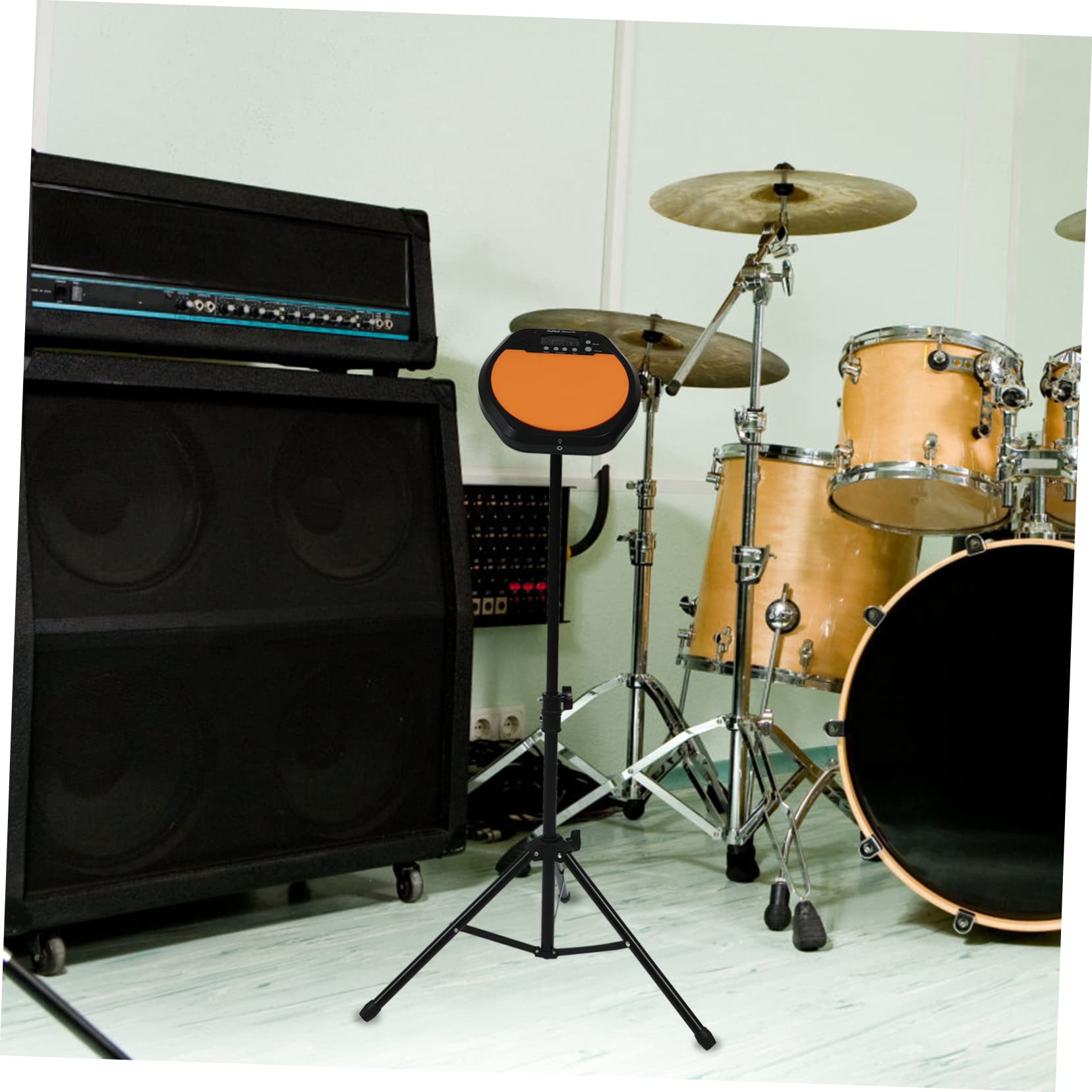 NULYLU Drum Holder Rack for Snare Drum Adjustable Height and Wide Leg Durable Metal